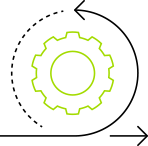 line art spinning cog